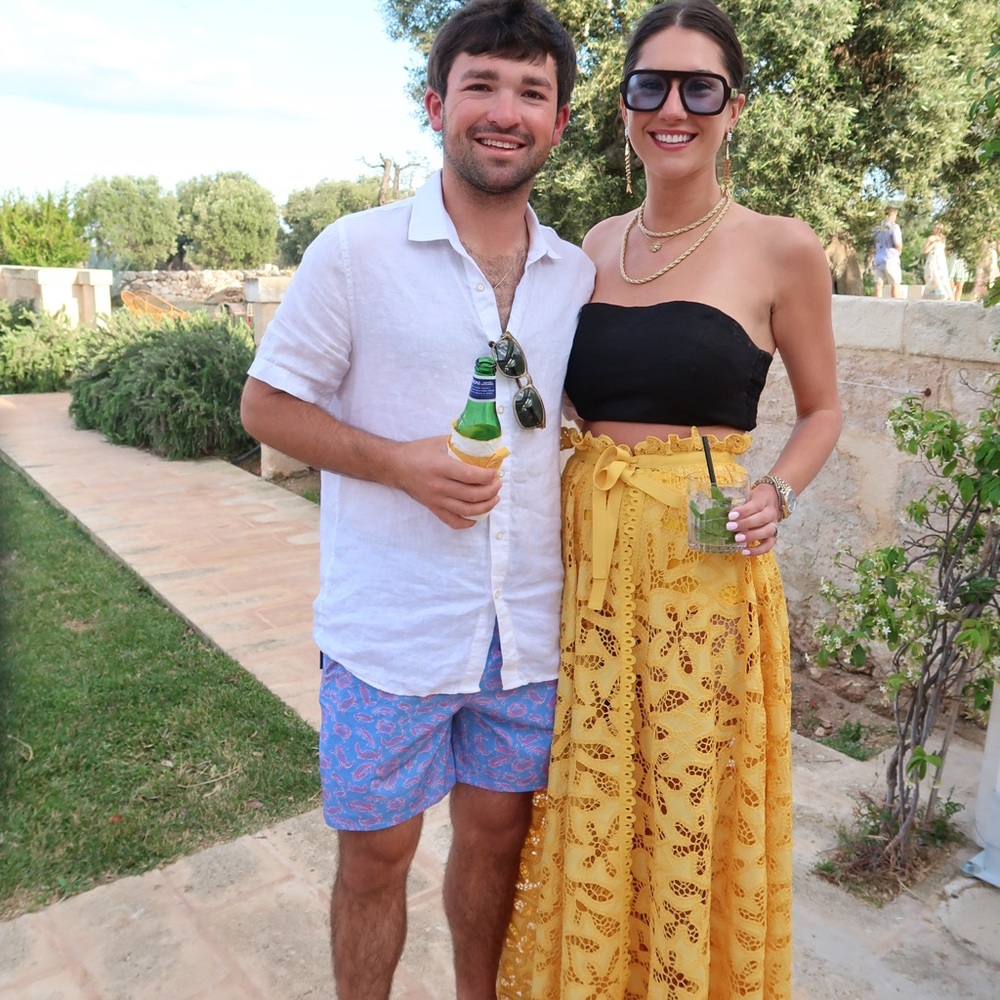 Yellow Floral Maxi Skirt